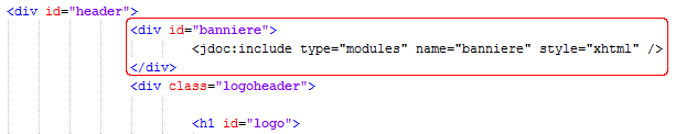 ajout positon module code